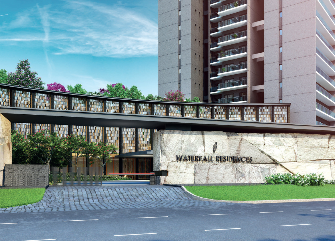 Krisumi Waterfall Residences Main Gate Entrance