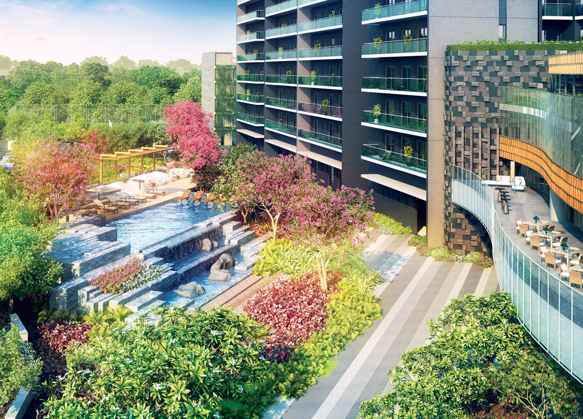 Krisumi Waterfall Residences in Sector 36A Gurgaon Water Features