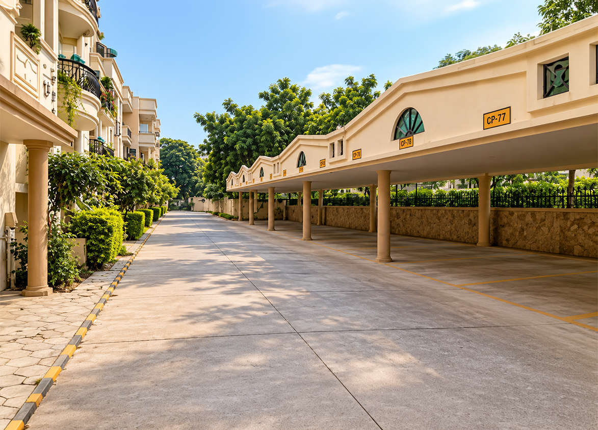 Ansal Harmony Homes Parking Area