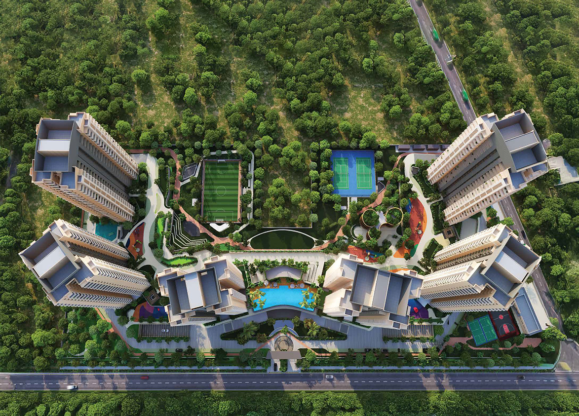 Ashiana Aaroham Sector 80 Housing Project Aerial View