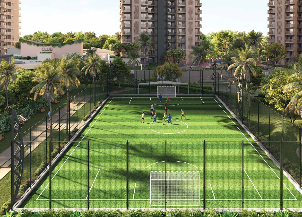 Ashiana Aaroham in Sector 80 Gurgaon Football court