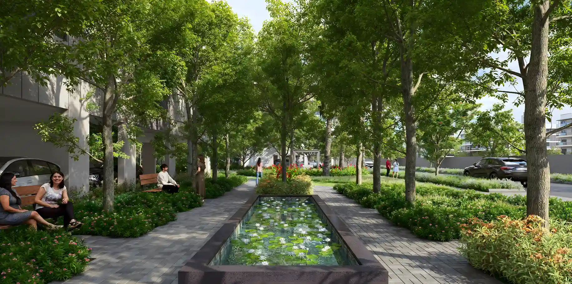 Birla Navya Avik Green Sitting Area
