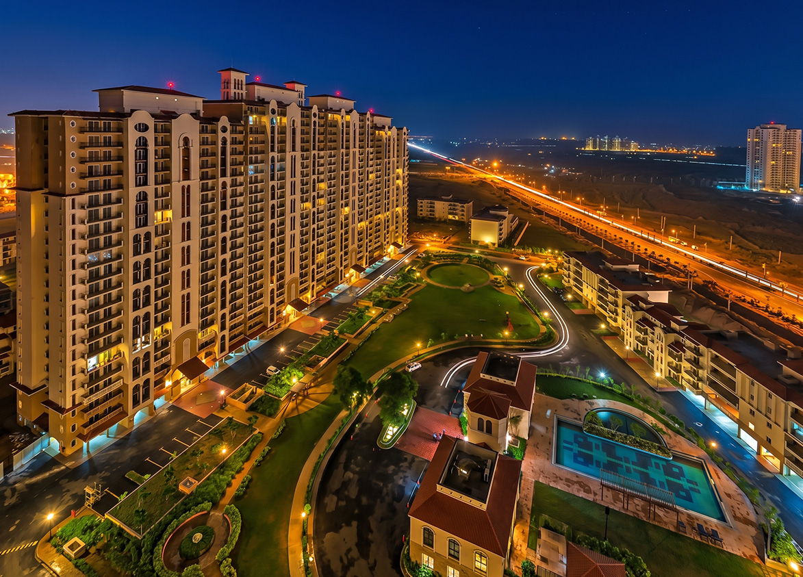 DLF New Town Heights Sector 90 Gurgaon Full Project Aerial View
