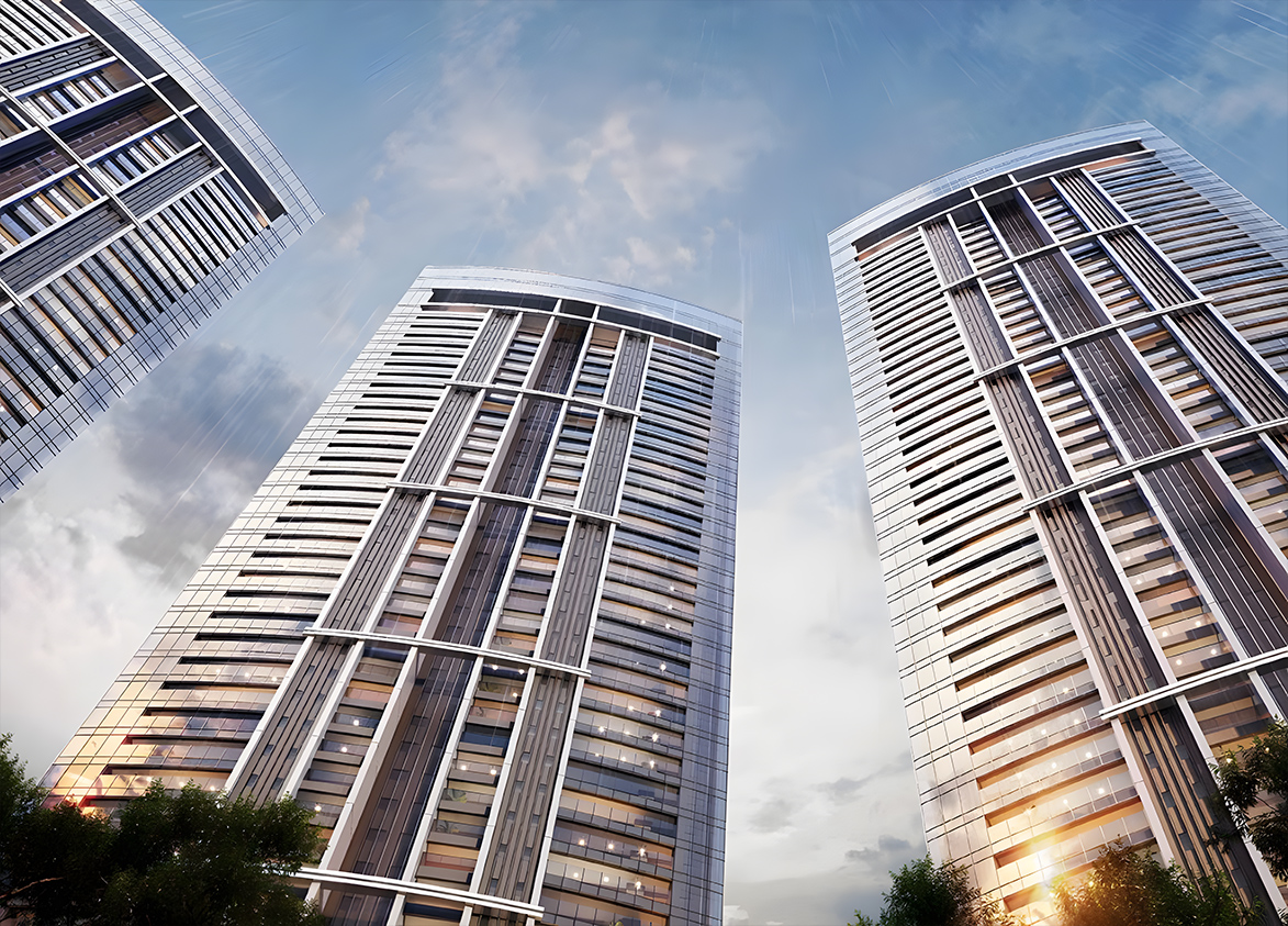 DLF Privana North High Rise towers with Glass Facade