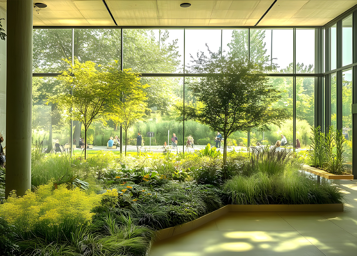 DLF Privana North Indoor Green Trees