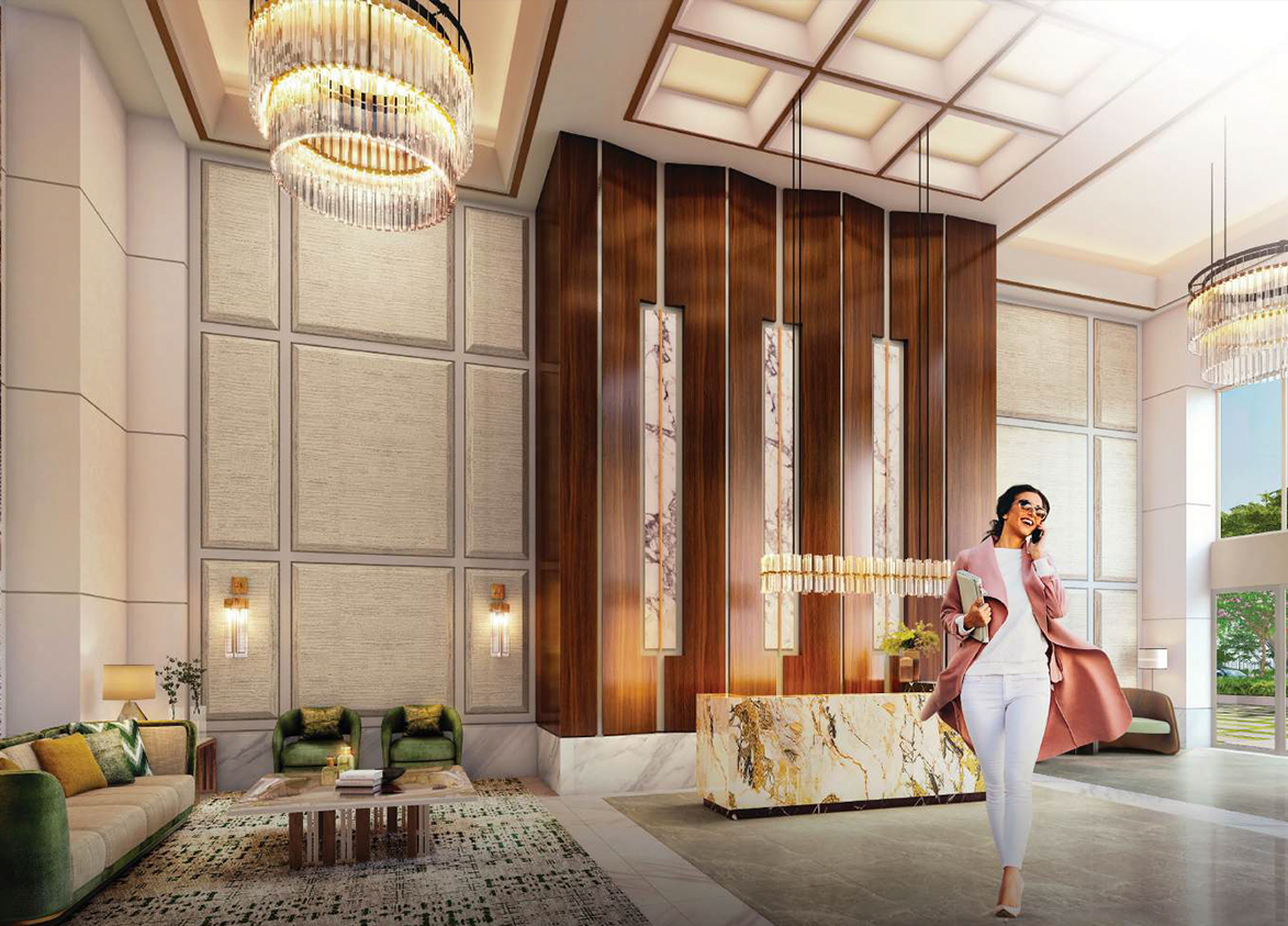 DLF Privana West Reception Area