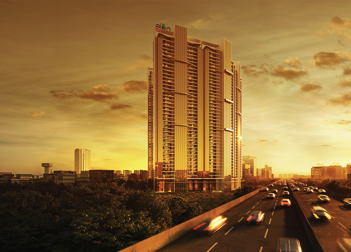 elan the statement facade view from sohna road