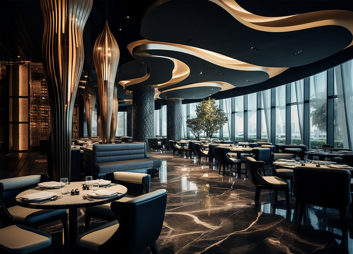 elan the statement clubhouse dining area