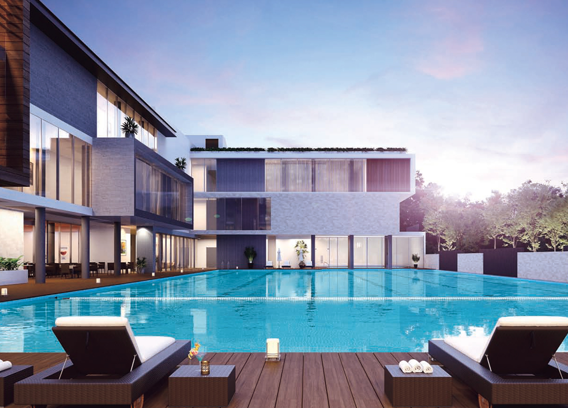 Godrej Meridien Swimming Pool Deck