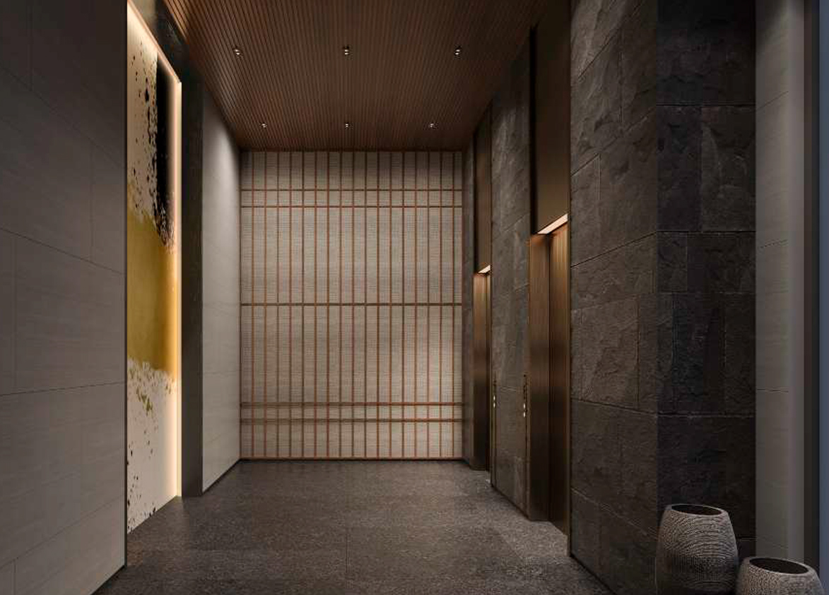 Krisumi Waterfall Suites Lift Lobby Area