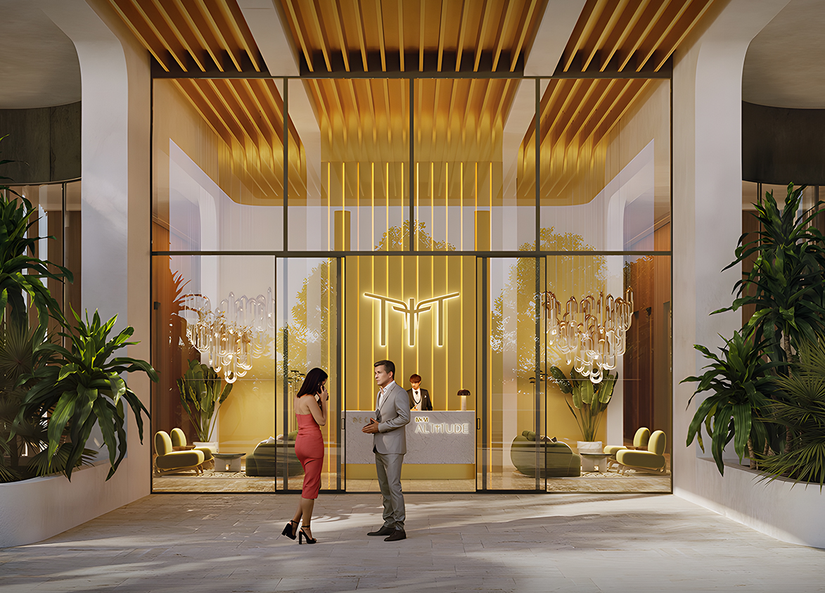 M3M Altitude main entrance tower lobby