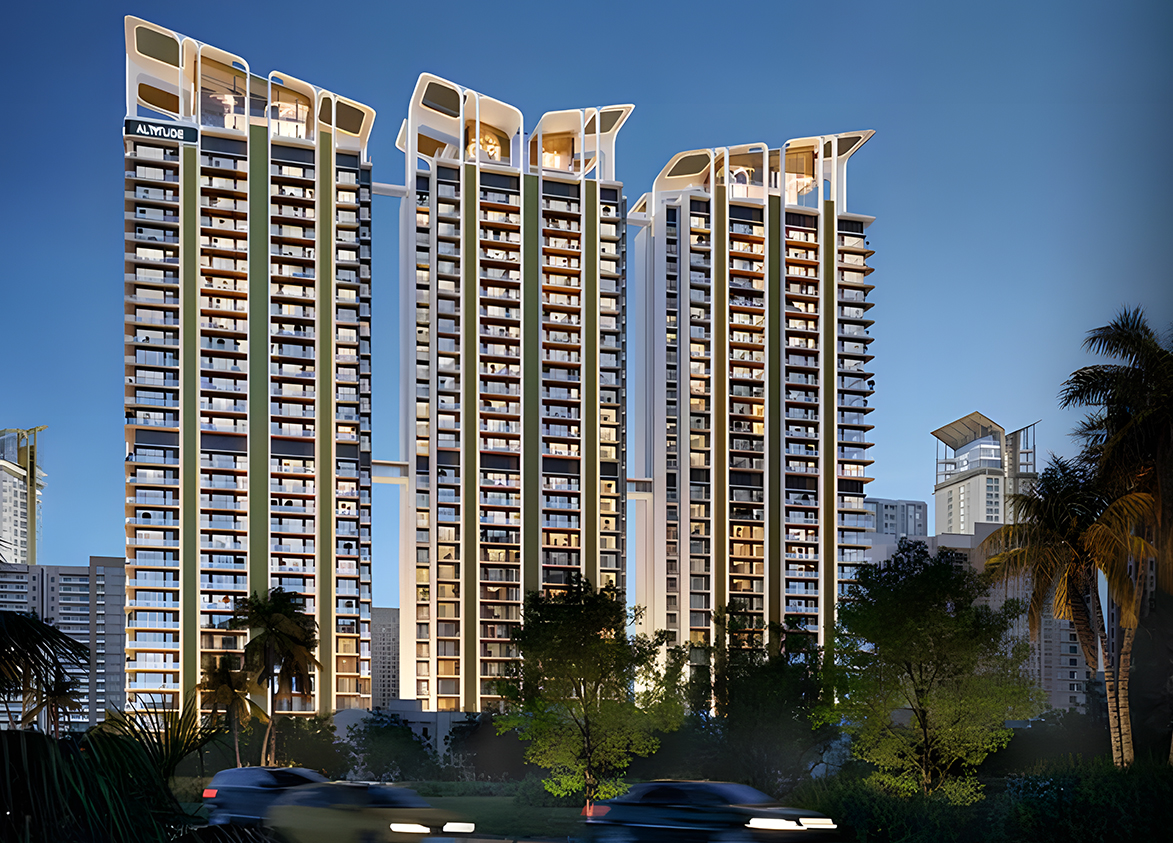M3M Altitude facade all residential towers