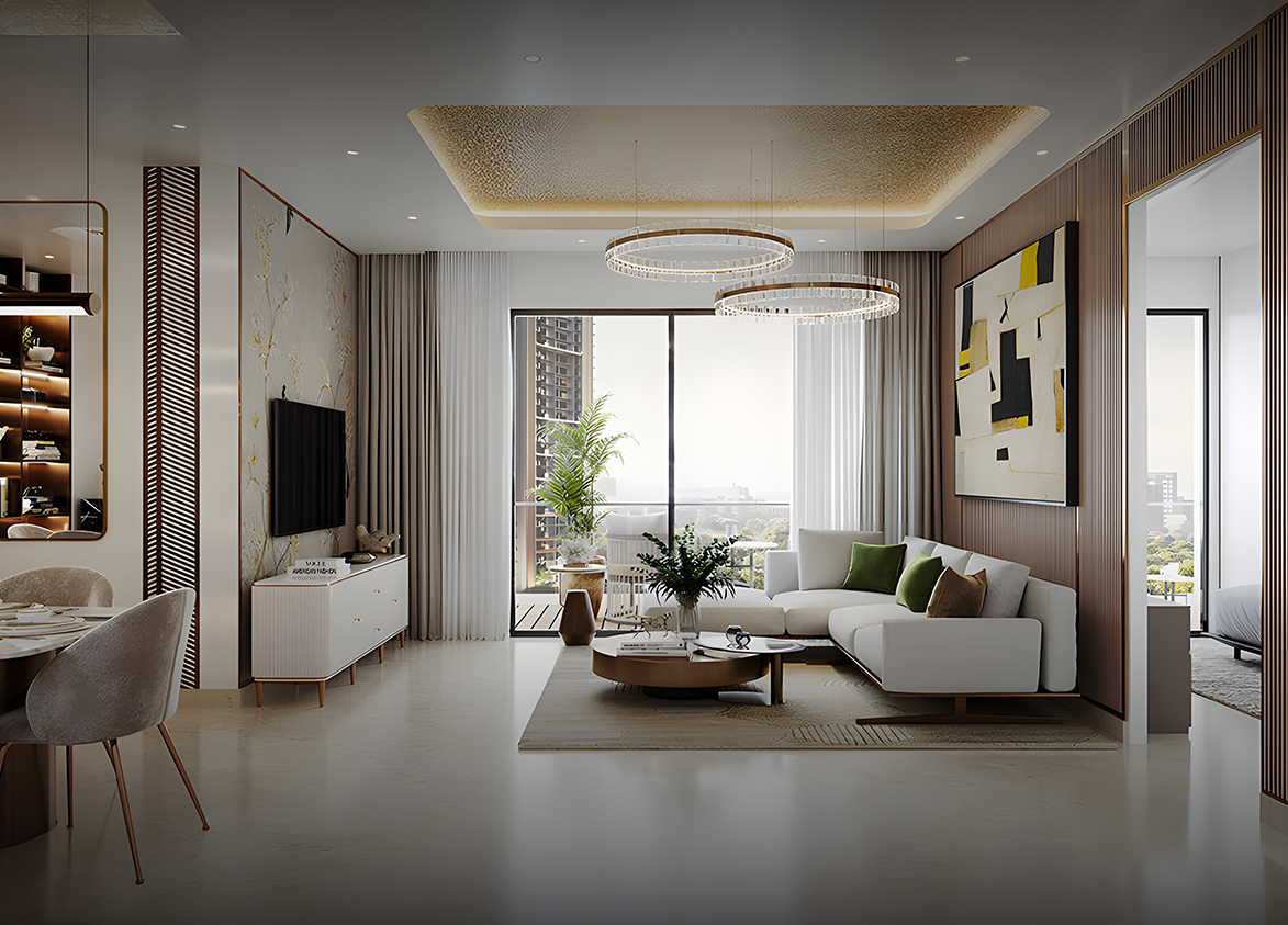 M3M Crown Living Room