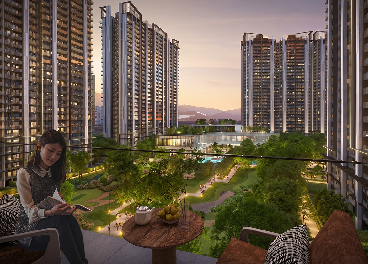 M3M Golf Hills Balcony View