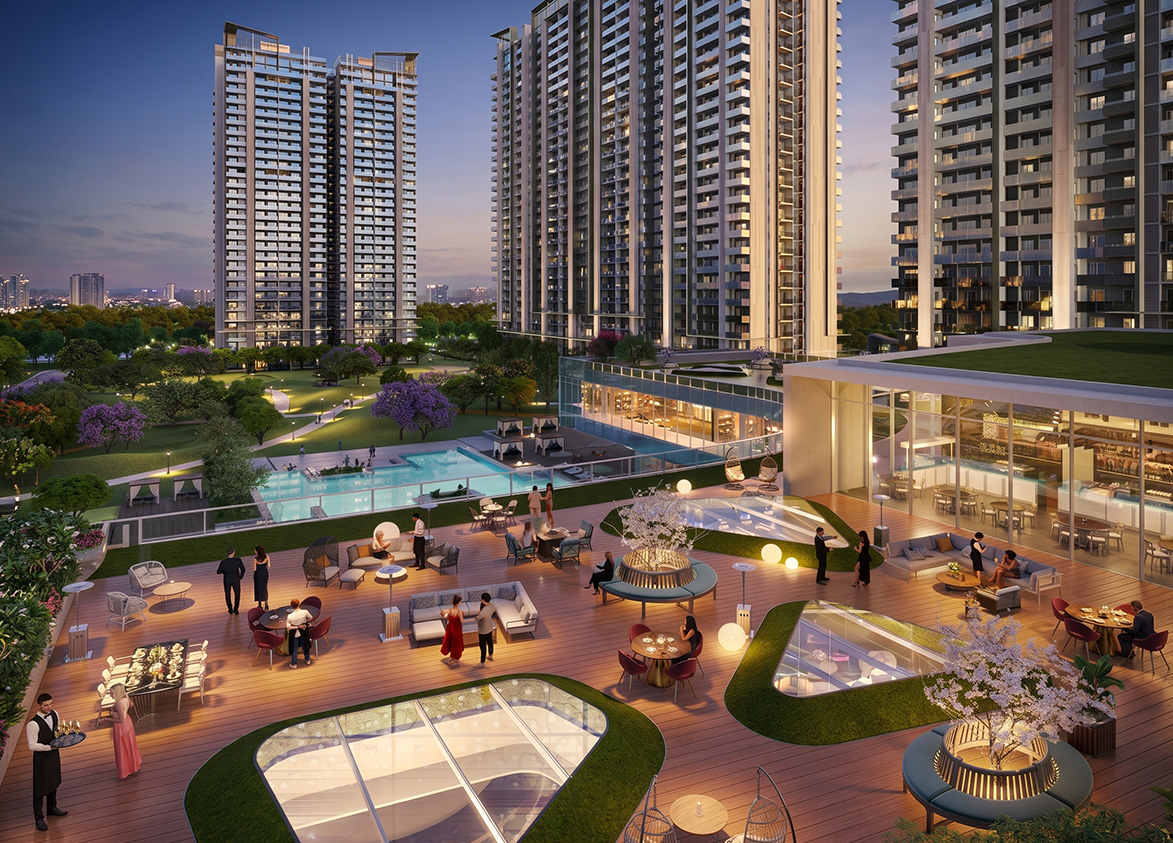 M3M Golf Hills Clubhouse Terrace