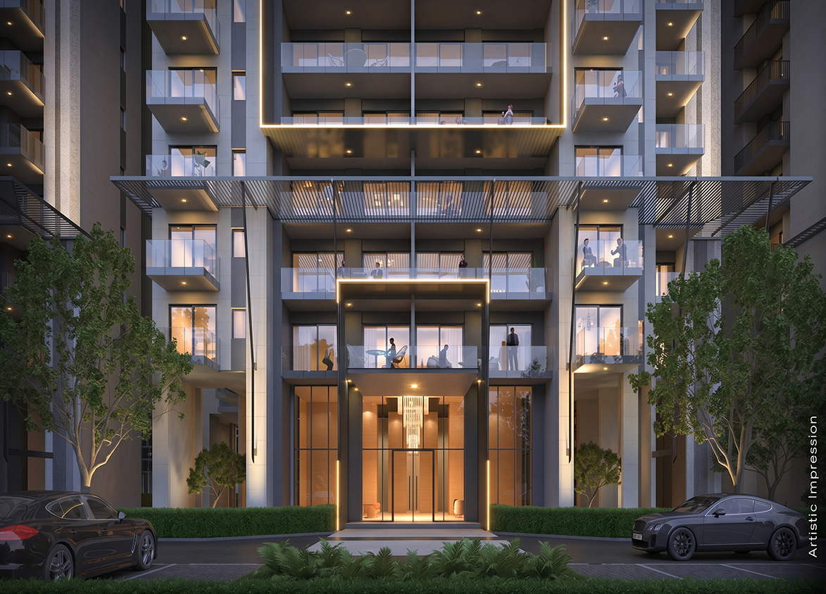 M3M Golf Hills Tower Entrance