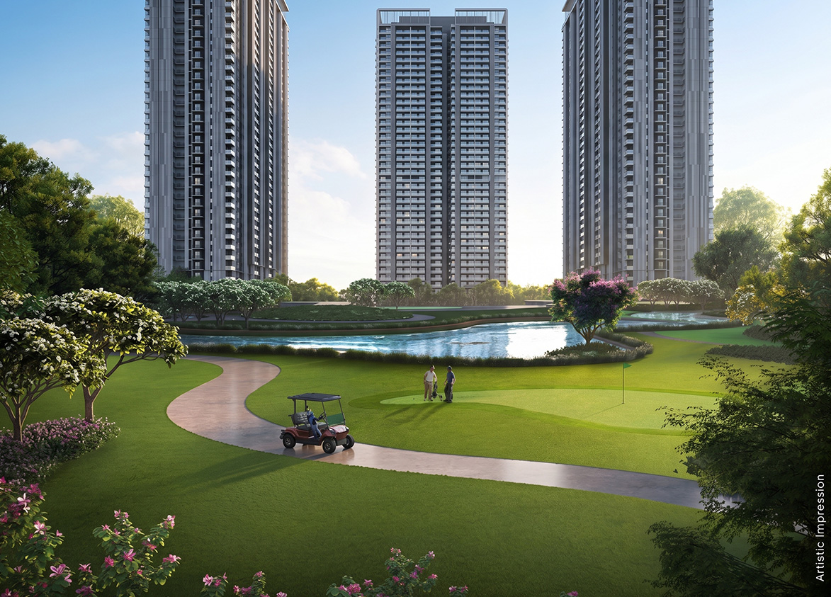 M3M Golf Hills Landscape Green Area
