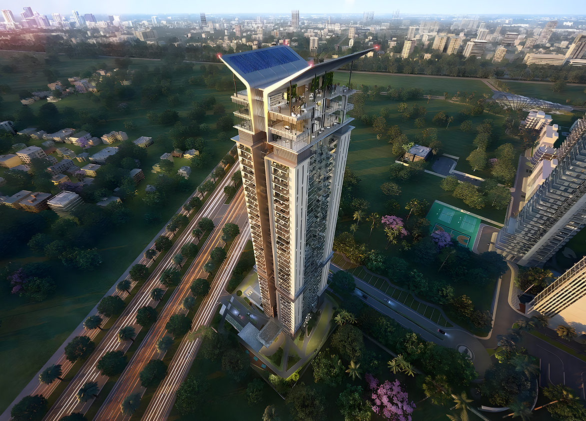 M3M Latitude Residential Tower Aerial View