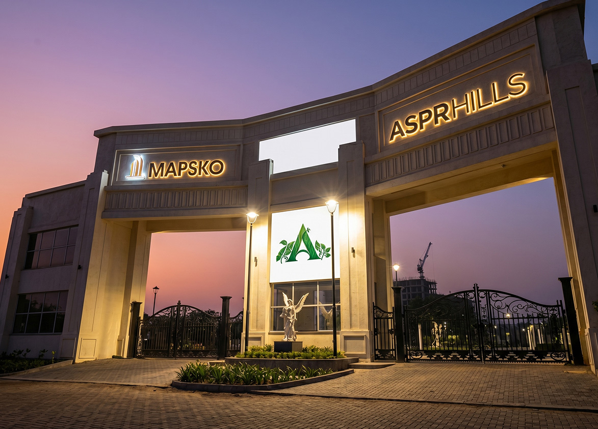 Mapsko Aspr Hills Sector 78 Gurgaon Main Gate Entrance