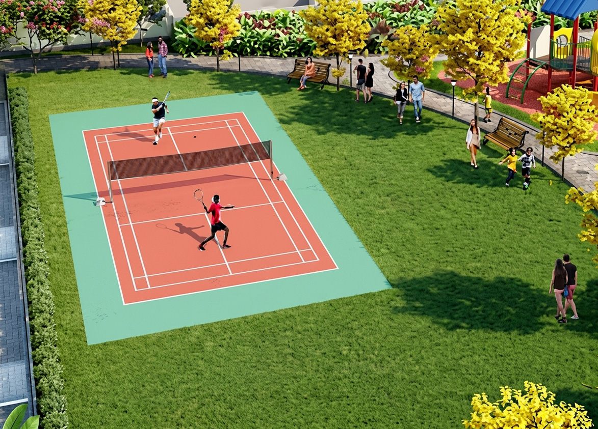ADANI M2K Oyster Greens Tennis Area