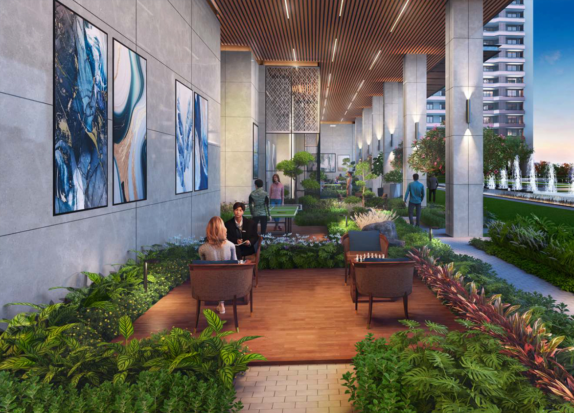 Puri Diplomatic Residences outside sitting area