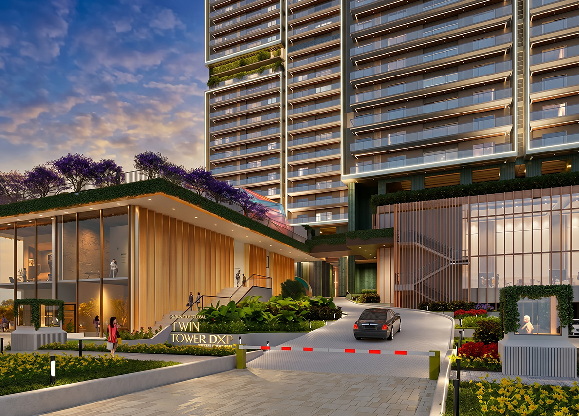 Signature Global Twin Tower Dxp Main Gate Entrance