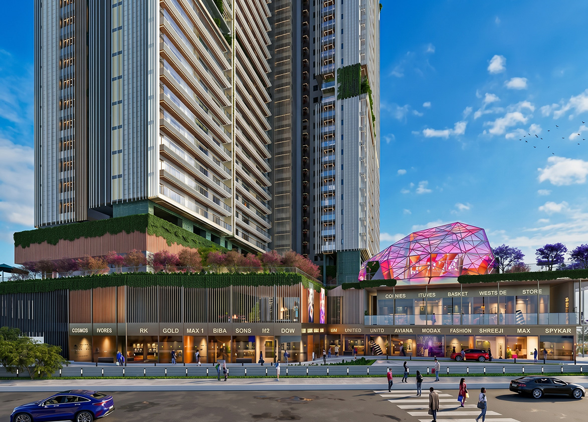 Signature Global Twin Tower Dxp Project Front Elevation