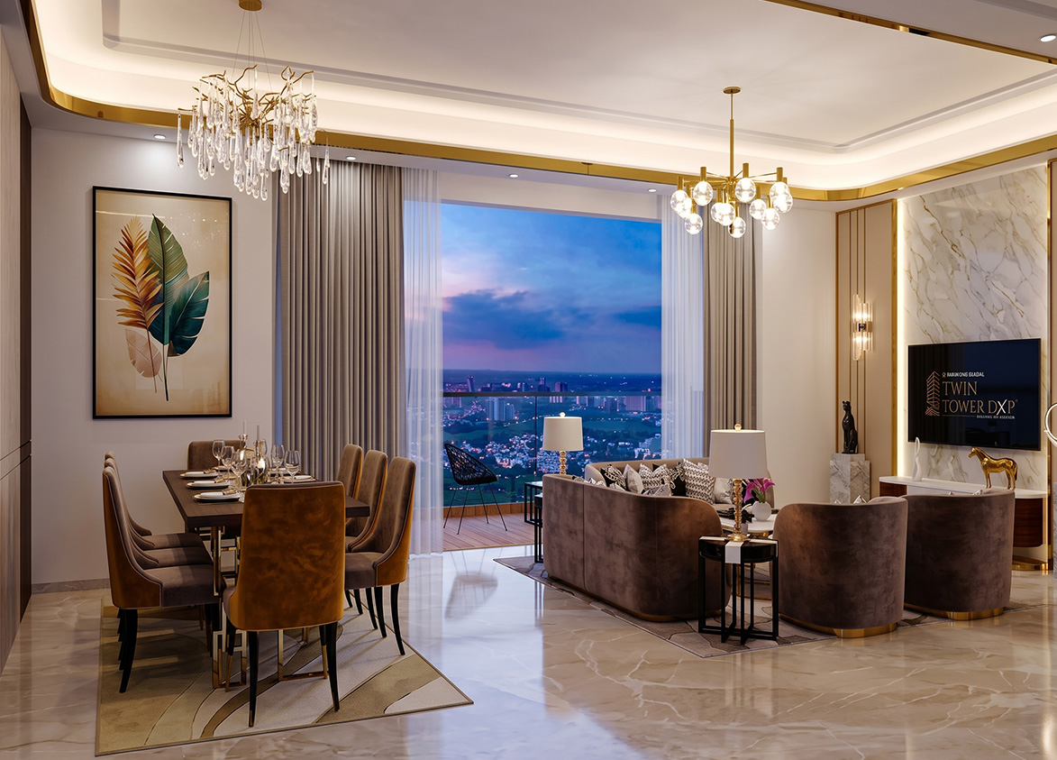 Signature Global Twin Tower Dxp Living and Dining Area