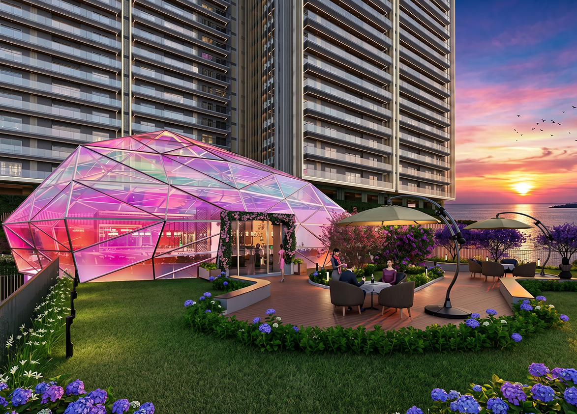 Signature Global Twin Tower Dxp Outside Sitting Area