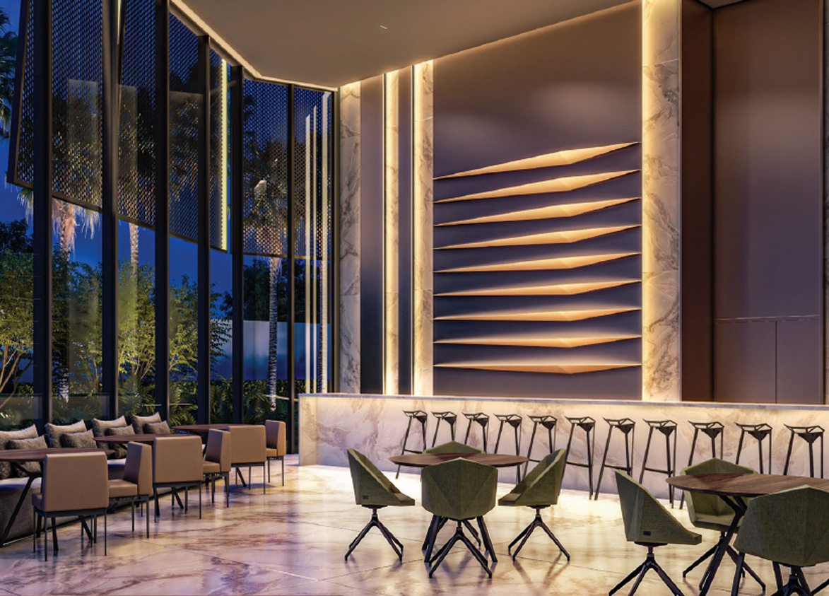 Tonino Lamborghini Residences Party Area in Clubhouse