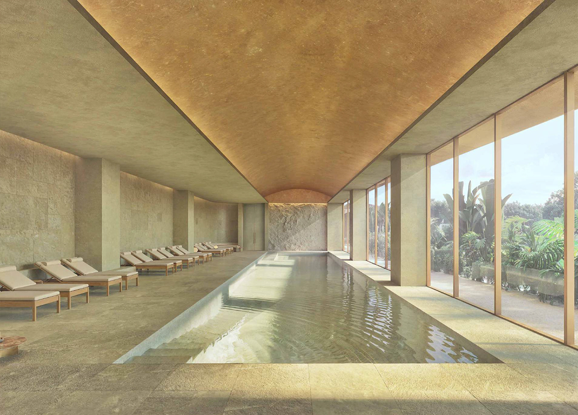 Trehan IRIS Omara Indoor Pool deck