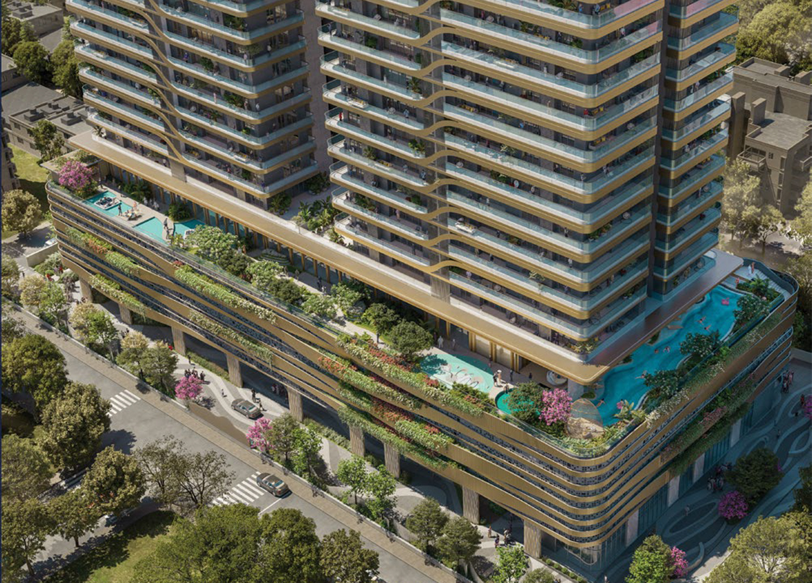Trevoc Royal Residences project aerial view