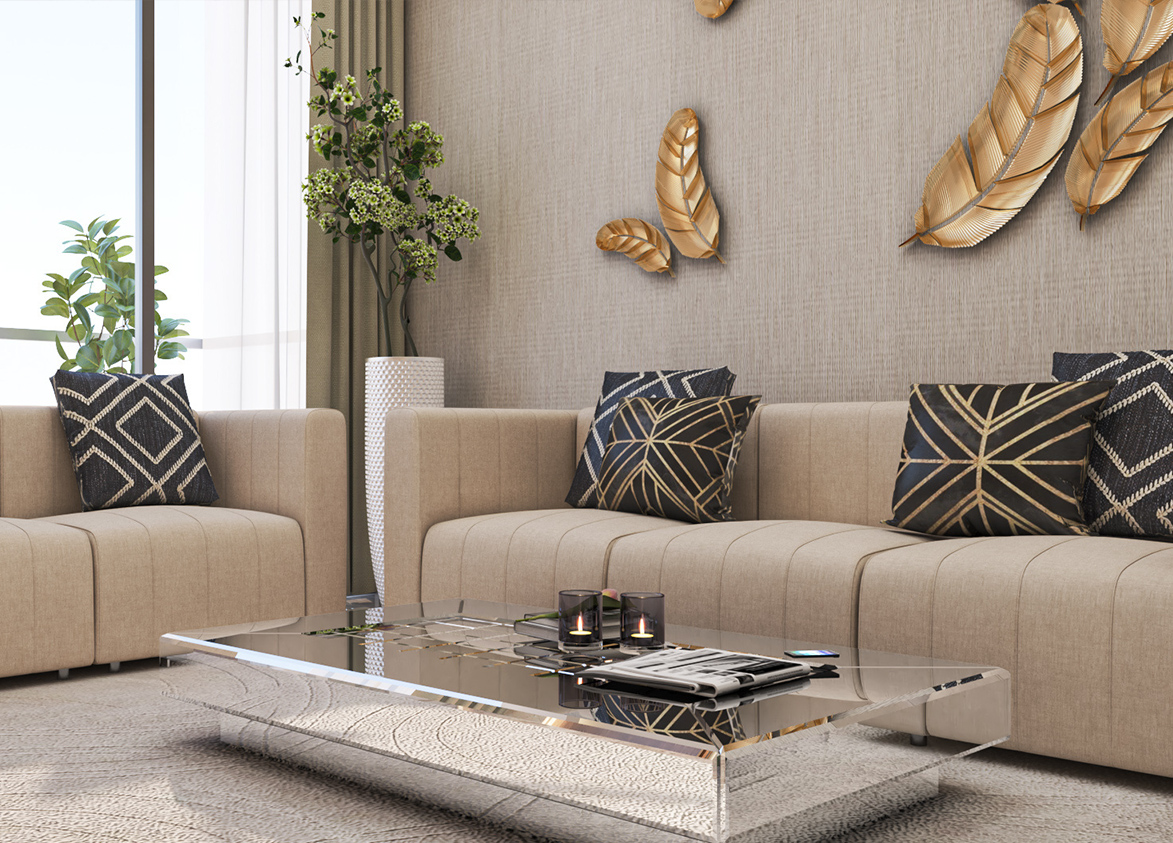 Tulip Crimson Living Room