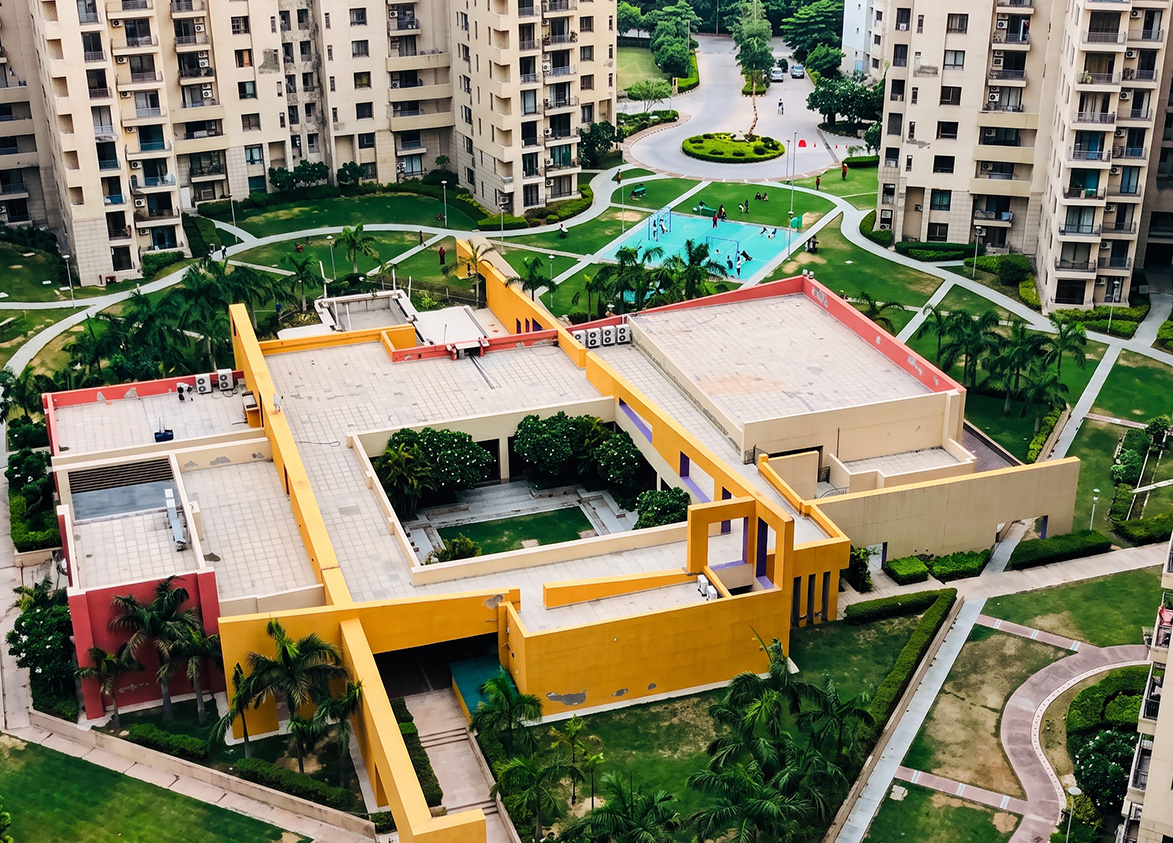 Unitech Fresco in Nirvana Country Gurgaon Clubhouse Aerial View